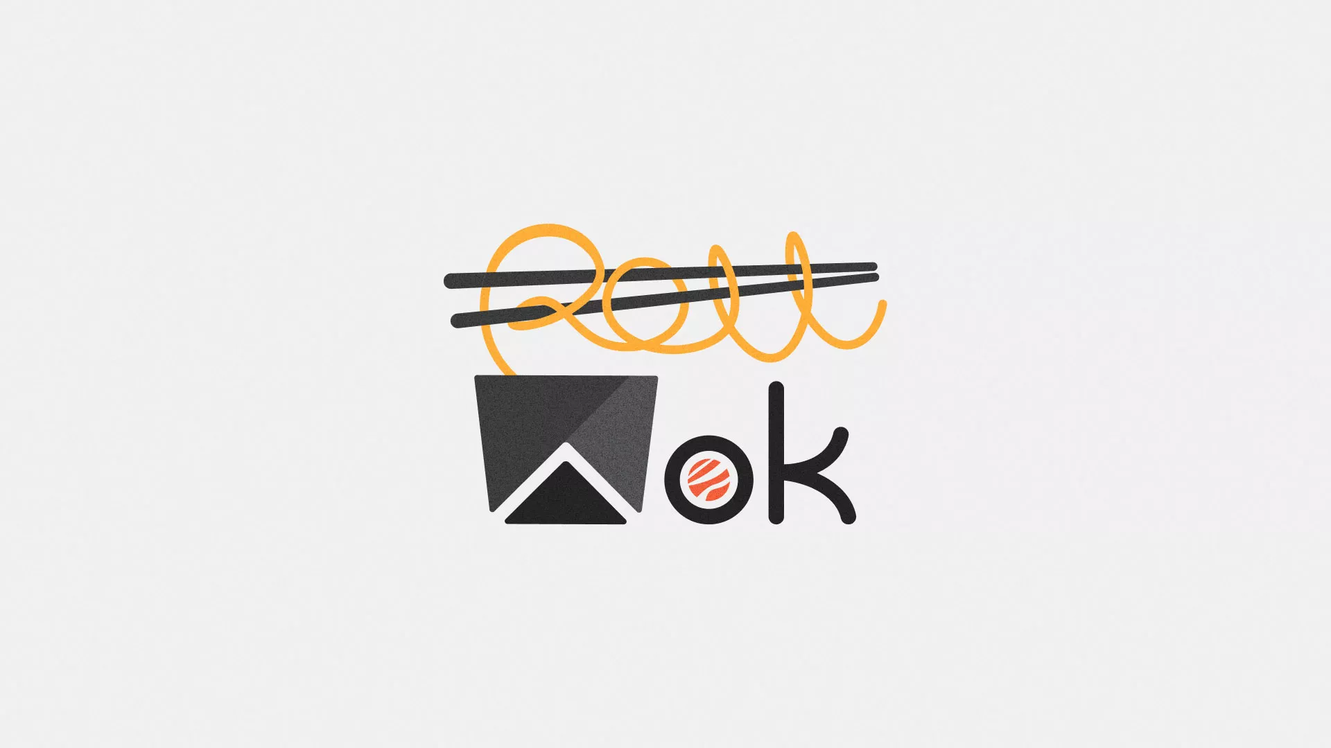 Разработка логотипа суши-бара «Roll Wok Club» в Закаменске